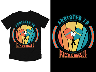 Addicted to Pickleball Tshirt Design apparel art branding clothes design graphic design hoodie illustration tee tshirt tshirtdesign tshirtprinting