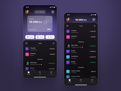 Bank app 🥳 app mobile bank ui