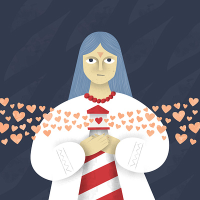 Lighthouse of love art design digital digitalart drawing heart illustration illustrator lighthouse love photoshop procreate ukraine vector