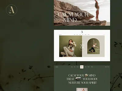 Ashtanga - Yoga Studio Website design logo mindfulness natural pilates typography ui web design wordpress yoga