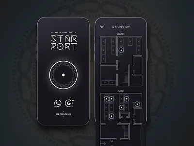 Coworking App app branding celtic graphic design logo mobile nordic runes ui viking