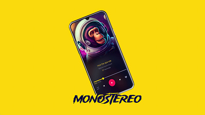 MonoStereo 🙉 - The podcast platform for primates branding chimp design graphic design logo mobile motion graphics philosophy podcast ui ux