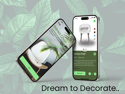 Furniture Mobile App Design add to cart app apple chair decorate design dream figma furniture iphone leaf logo mobile app pro prototype ui user experience user interface ux wireframe