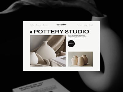 Landing page for Pottery Studio 🏺 adaptive design design figma landing landing page pottery pottery studio studio ui ui design ux ux design uxui design web design website