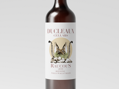 Ducleaux Winery - Raucous Redesign collage digital collage graphic design illustration label design packaging design packaging illustration photoshop wine label wine label design