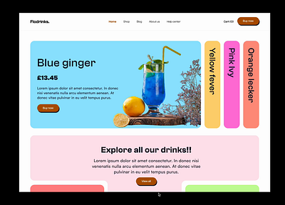 Flodrinks - Website interaction animation design interaction ui userinterface website