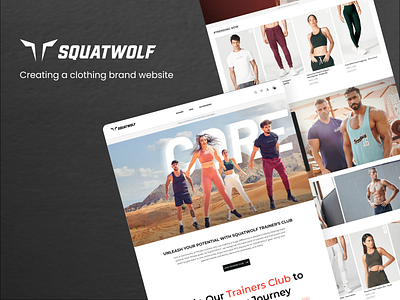 Squatwolf- A sports clothing website design branding clothing color design international live model real sports typography ui ux website