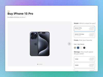 #️⃣0️⃣3️⃣3️⃣ Customize Product - Apple desktop figma prototype ui ux uxuidesigner