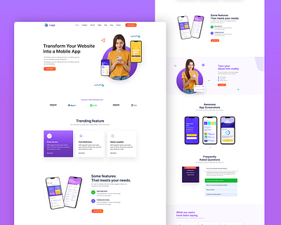 Software & App Startup Landing Page software startup uiuxdesign website