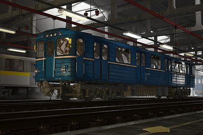 Metro Carriages and Tunnels 3D Modelling and Rendering 3d 3d modeling 3d rendering 3d visualization 3ds max hard mesh high poly illustration vray