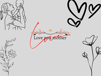Love you mother design logo love mother