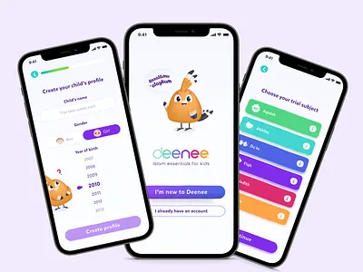 Onboarding | Education App for Kids clean colorful edtech education fun illustration kids minimal mobile simple