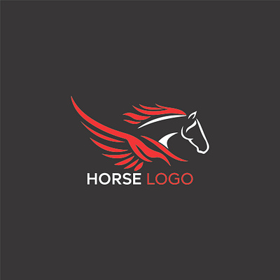Creative Horse logo. branding creative design fly horse logo graphic design horse horse logo illustration logo minimal new logo simple horse logo unique logo