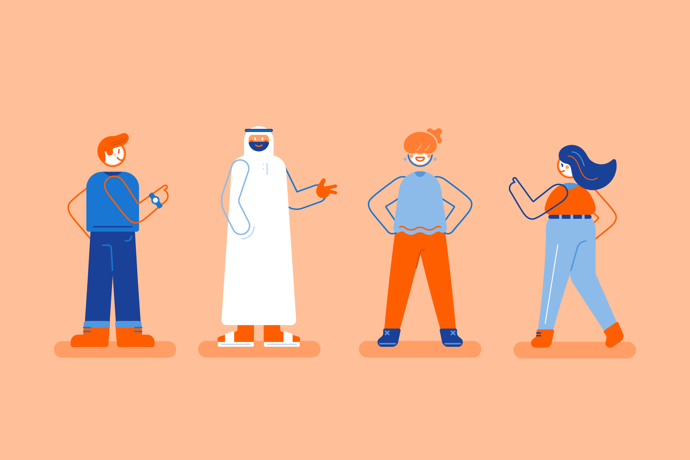 Mashreq Bank - Characters bank branding characters gif illustration illustrator vector visual language