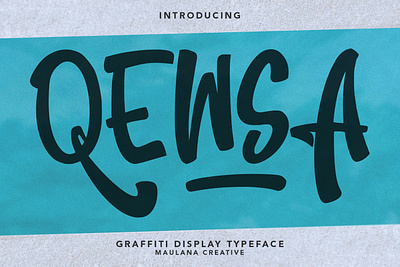 Qewsa Graffiti Display Typeface branding font fonts graphic design logo nostalgic