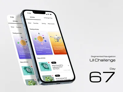 Segmented Navigation ai articles chat gpt crypto interface design mobile mobile app mobile interface mobile screen online journal read reading segmented screen ui ui design ux ui