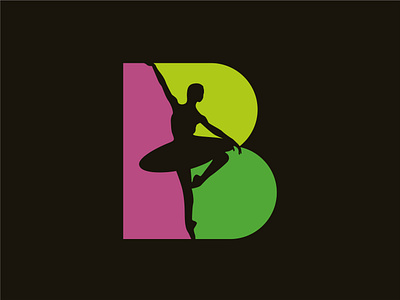 Ballet Logo b ballerina ballet brand identity branding dancer design icon illustration letter logo mark symbol women