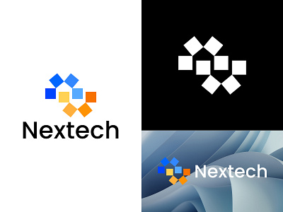 Nextech - Letter N + Tech Logo Design brand identity branding creative logo design graphic design illustration innovation logo letter n logo logo design minimalist modern logo n logo rechnology logo startup logo startup technology logo tech tech logo technology web3