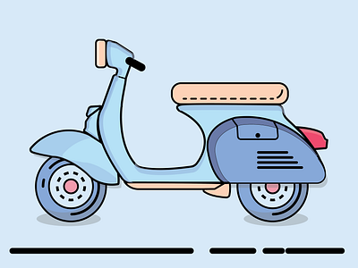 Classic Blue Vespa adobe basic cartoon classic emoticon graphic design illustration kendaraan logo motor motorcicle retro scooter transportasi transportation vechile vechiles vector vespa vintage