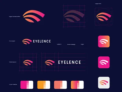 EYELENCE Logo and Branding Style Design Concept 3d abstract logo ai branding branding design colorful logo custom logo design eye logo eyelence graphic design icon illustration logo logo design mark modern logo symbol ui unique logo