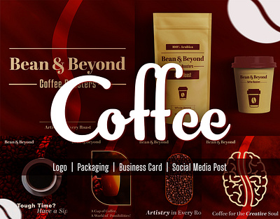 Bean & Beyond Coffee | Logo | Social Media Designs abu sayem abu sayem gdm coffee banner coffee packaging designer gdm graphic design new coffee brand premium coffee brand social media post designer