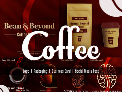 Bean & Beyond Coffee | Logo | Social Media Designs abu sayem abu sayem gdm coffee banner coffee packaging designer gdm graphic design new coffee brand premium coffee brand social media post designer