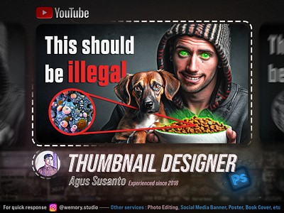 Thumbnail Design - Dog Food design graphic design manipulation midjourney photo editing photoshop thumbnail youtube thumbnail