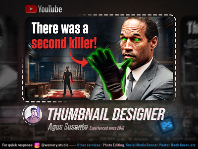 Thumbnail Design - OJ design graphic design manipulation midjourney photo editing photoshop thumbnail youtube thumbnail