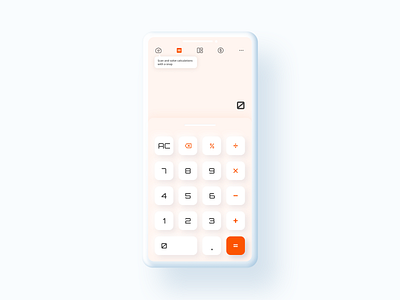 Daily UI_ Day 004_CALCULATOR calculator claymorphisim mobileui productdesign ui uidesign ux