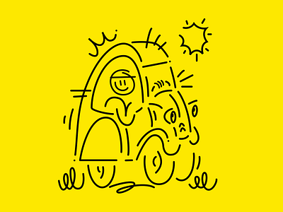 Car illustration adobe illustrator animation branding car car illustration cheer illsutration design graphic design illustration logo outlined illustration typography ui vector yellow illustraion