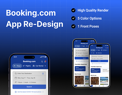 Booking.com App Home Page Re-Design. app app design design ui