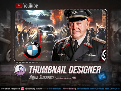 Thumbnail Design - BMW design graphic design manipulation midjourney photo editing photoshop thumbnail youtube thumbnail