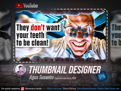 Thumbnail Design - Dental Hygiene design graphic design manipulation midjourney photo editing photoshop thumbnail youtube thumbnail