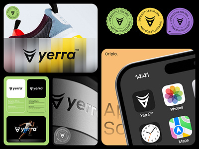 Yerra™ - Logo and Brand Identity agency branding app app screen brand identity branding design graphic design identity illustration logo mobile app oripio planning productivity shoe logo shoes shoes branding shoes logo shoes mobile app shoes ui