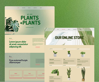 plant store website app branding design figma illustration landing page logo plant plant store protfolio store store webstie ui ux website