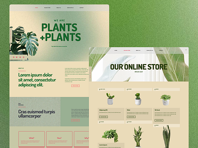 plant store website app branding design figma illustration landing page logo plant plant store protfolio store store webstie ui ux website