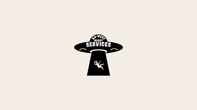 UFO logo abduction alien black branding company creative design fun graphic design illustration logo logofolio modern portfolio style ufo vector