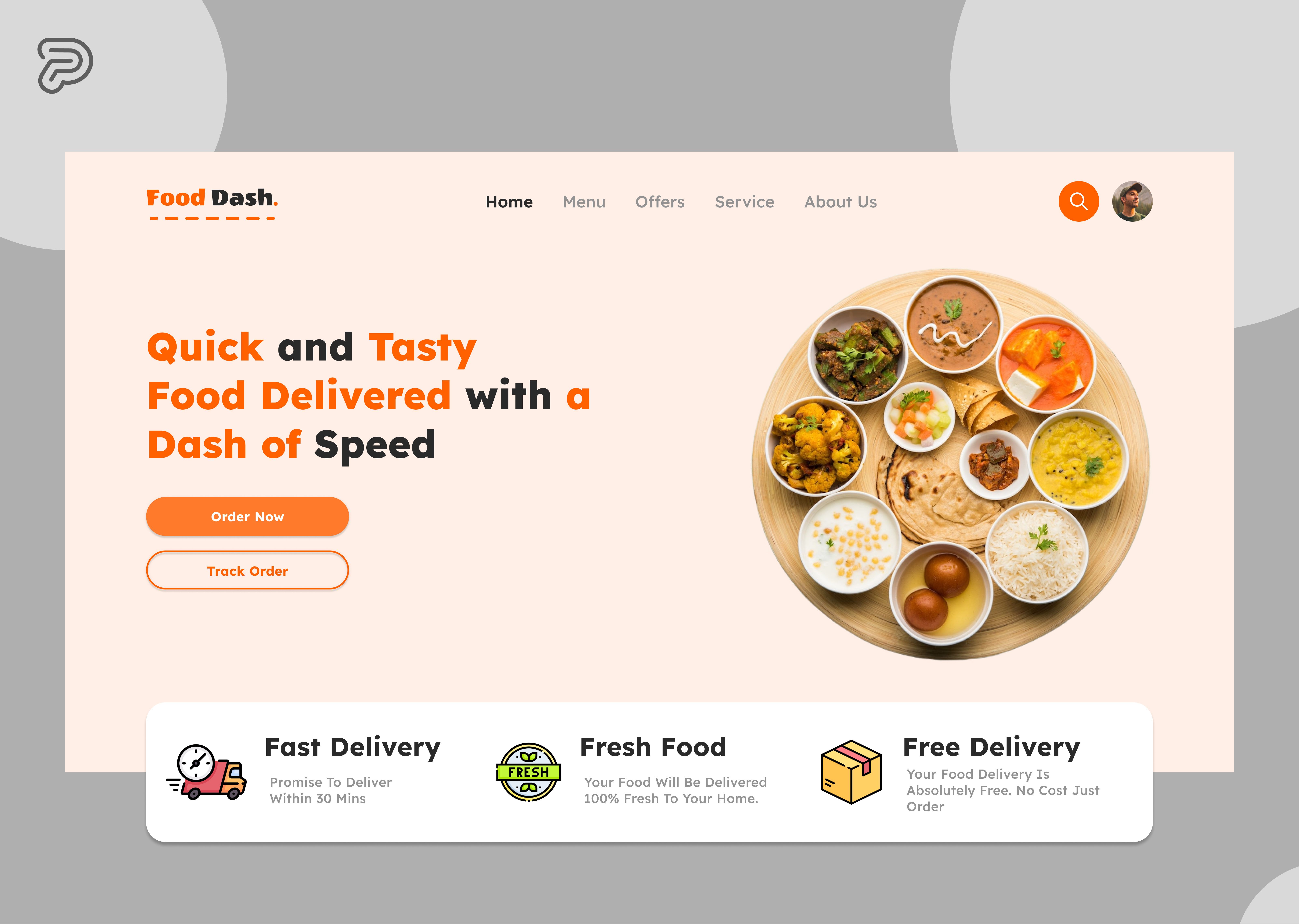 Indian Food Restaurant - Website branding colorful web delivery delivery service design figma food foodie homepage indian food restaurant website interaction design landing page design online order restaurant restaurant web design ui website