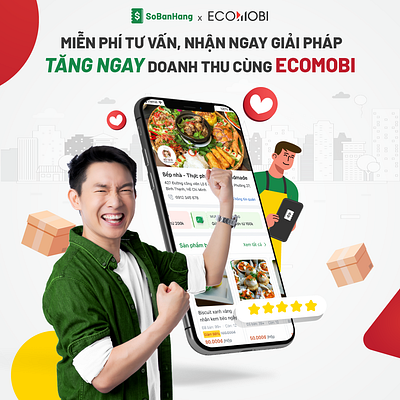 Sun Design: Cooperate So Ban Hang x Ecomobi ads banner design graphic design poster thiết kế thiết kế đồ họa