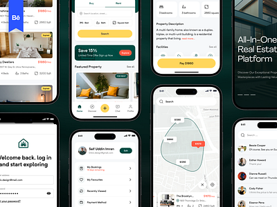 Orelax: Mobile App UX | Case Study | Orbix Studio behance case study booking webiste branding design house minimal ui mobile app case study mobile app design orbix studio real estate real estate mobile app ux case study