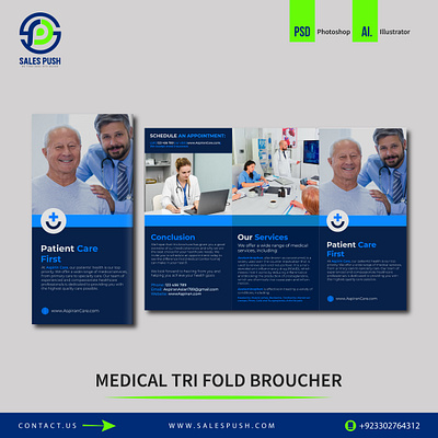 MEDICAL TRI FOLD BROUCHER DESIGN adobe illustrator broucher design graphic design medical broucher designs medical tri fold brouchers