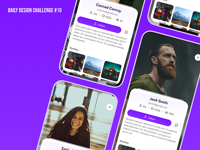 User Profile - DDC # 10 app buttons chat design followers likes mobile modern portfolio profile ui user