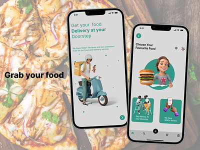 Food Delivery Mobile App Design app branding burger delivery design food grab grab your food grubhub logo mobile pizza reviews salad swiggy ui user experience user interface ux zomato