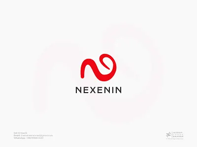 N logo graphic design n logo web