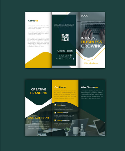 Modern Corporate Business Brochure Design Template banner branding brochure brochure design business corporate design flyer graphic design post social media template tifold