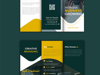 Modern Corporate Business Brochure Design Template banner branding brochure brochure design business corporate design flyer graphic design post social media template tifold