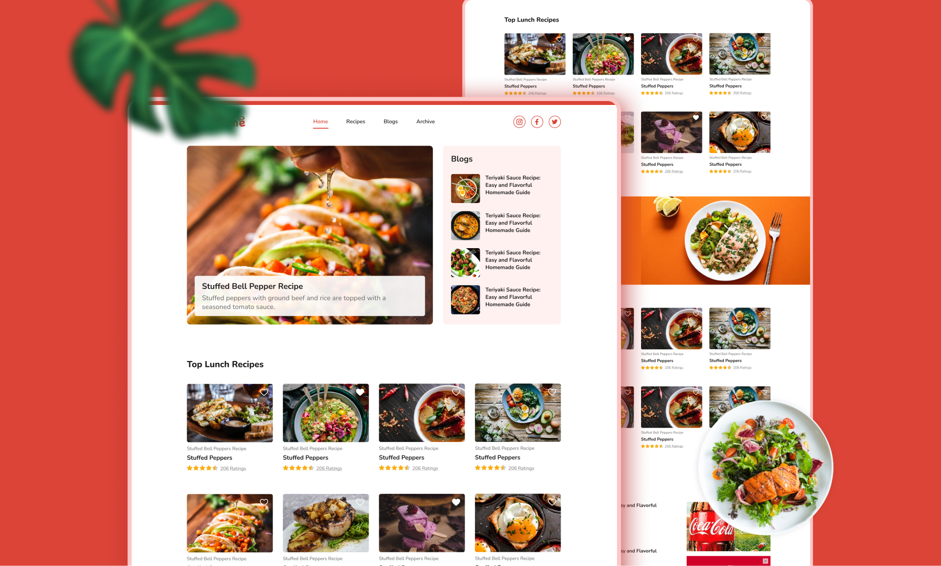 Food Blogging Website blog landing page design blog website design design food blogging website food items landing page food landing page design food recipes website food web design food website design landing page recipes blog website recipes blogging website design recipes landing page design recipes web design ui ui design ui ux design web design web ui design website design
