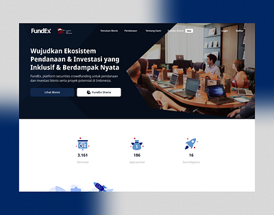 Redesign Landing Page FundEx design figma finance fundex ui ux website