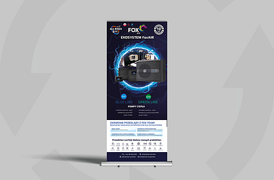 FOX AIR branding creative feedback graphic design illustrator inspiration logo mock up photoshop roll up rollup