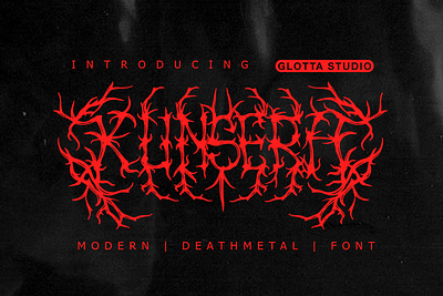 Kun-Sera branding brush death metal font graphic design illustration typography